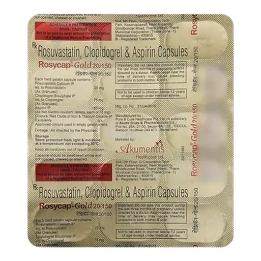 rosycap gold 20/150mg capsule 15's